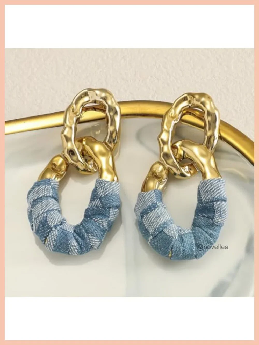 Chunky Gold Acrylic Chain Statement Dangle Earrings for Women